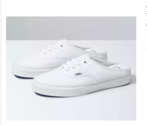 Vans canvas authentic mule unisex sneakers blue vn0a54f72bk1