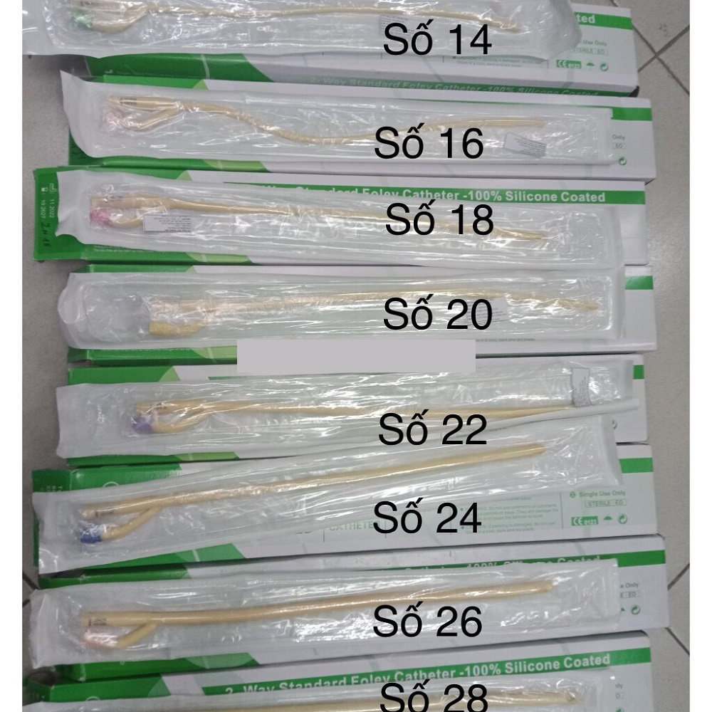 Dây thông tiểu foley 2 nhánh hộp 10 sợi