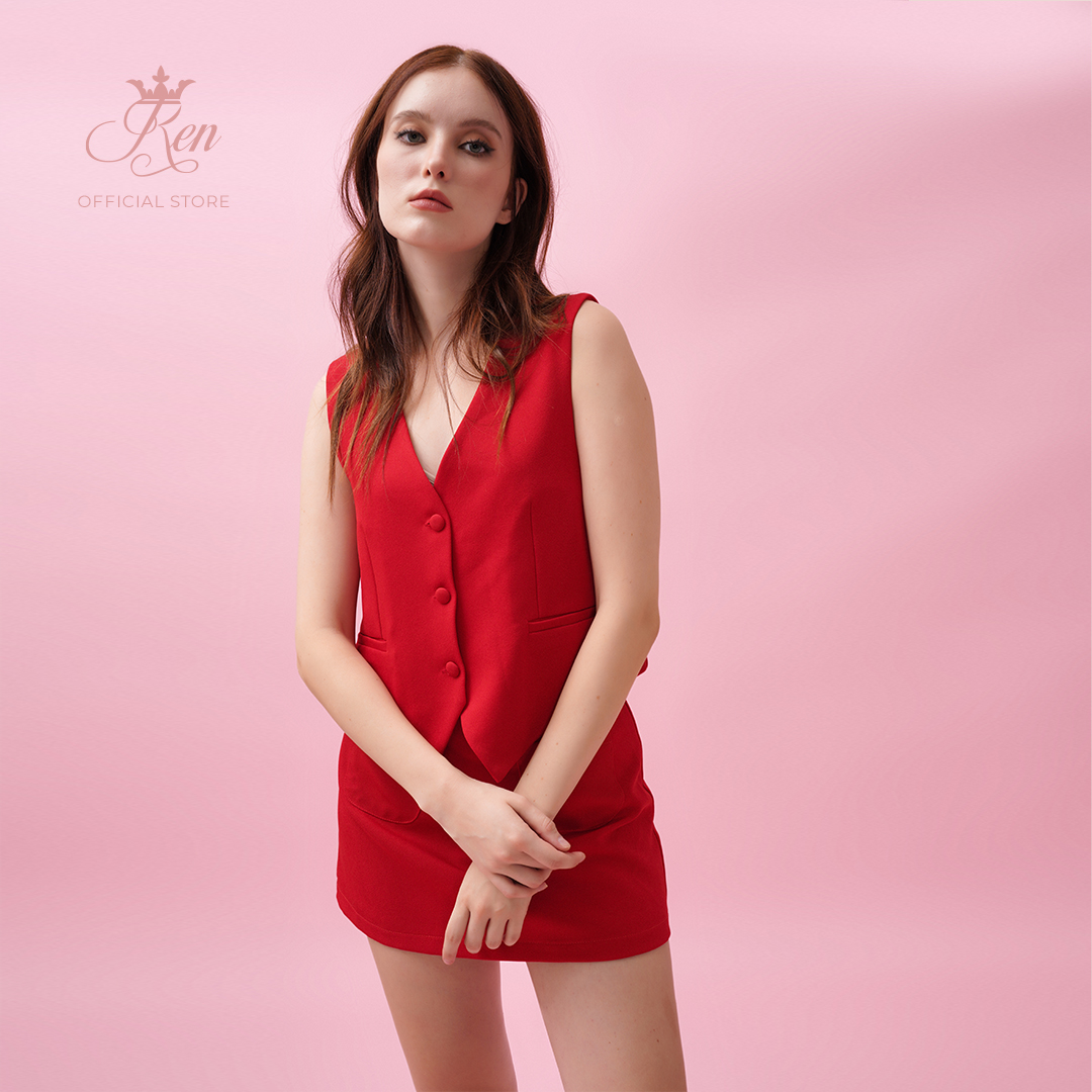 REN BY TEE - Áo Gilet Cổ V Sát Nách