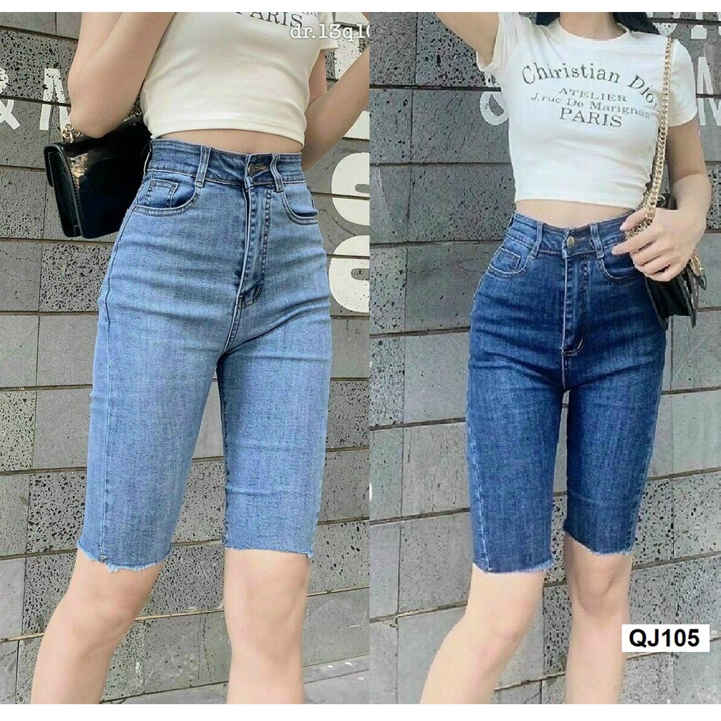 Quần Ngố Nữ Jean Co Giãn Ôm Dáng QJ105