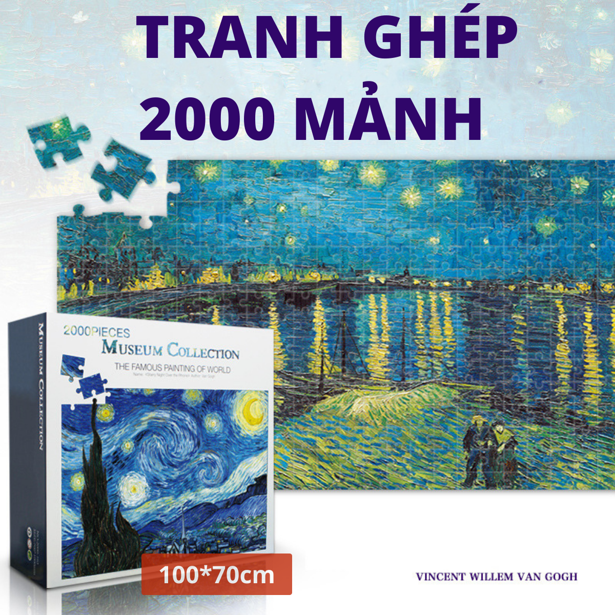 Tranh Ghép Hình 2000 Mảnh Jigsaw Puzzle Tranh Sơn Dầu/Puzzle 2000 Mảnh/Tranh Ghép Hình 2000 Mảnh Phong Cảnh/Jigsaw Puzzle 2000 Pieces/Puzzle Van Gogh/Tranh Ghép 2000 mảnh/Tranh Xếp hình 2000 mảnh/Tranh Giấy Bồi Cao Cấp