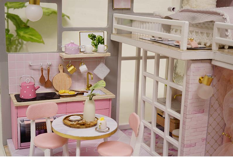 Bộ mô hình lắp ghép DIY- Căn phòng búp bê H-016