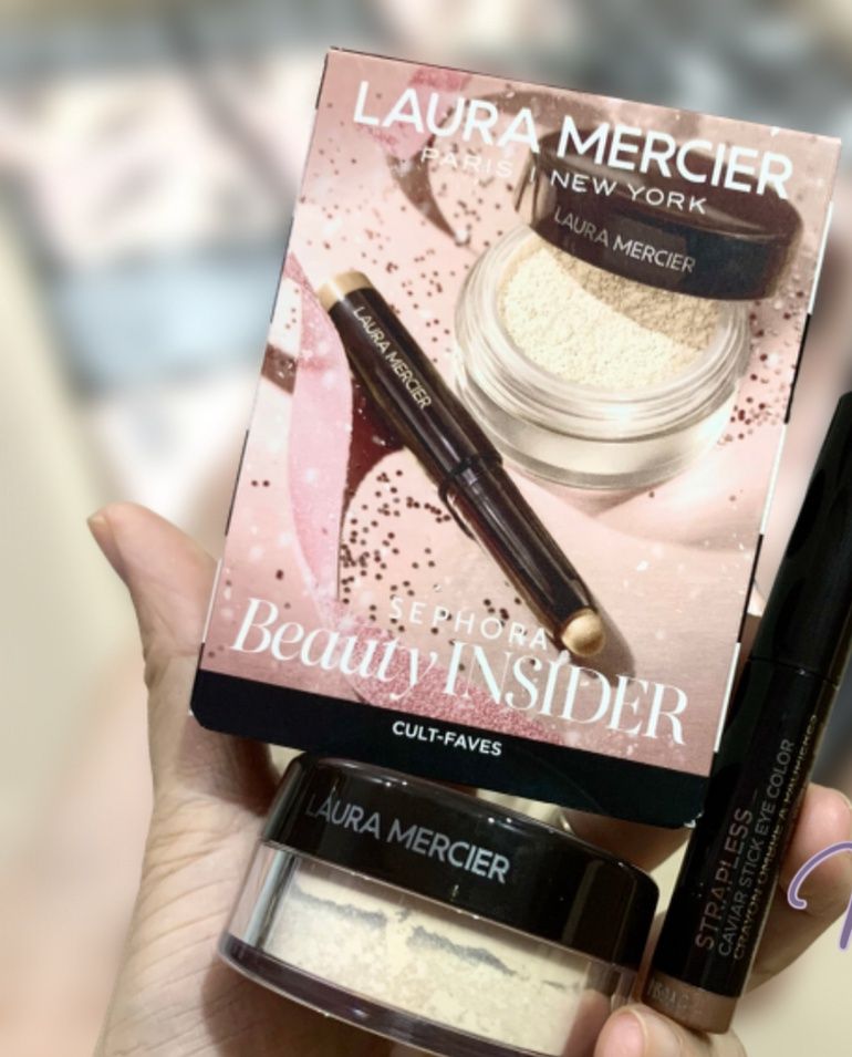 SEPHORA Set phấn phủ, màu mắt Laura Mercier (Loose Setting Powder, Stick Eye Color)