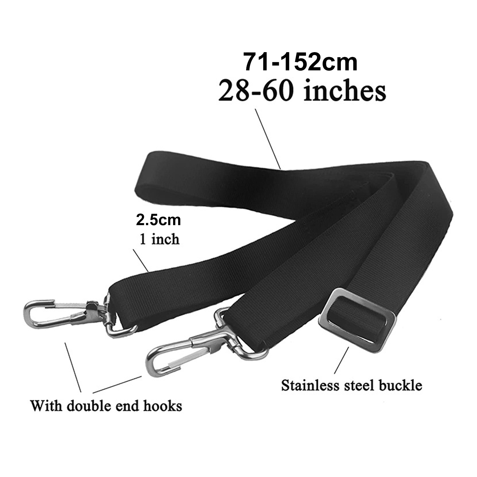 Boat Canopy Strap Heavy Duty Nylon Strap Premium Boat Canopy Straps Adjustable Bimini Top Straps with Double End Snap Hook Essential Boat Awning Hardware Accessories
