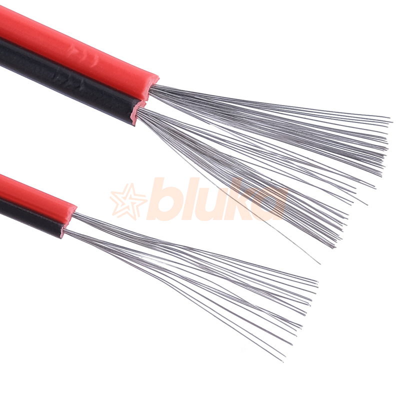 Cuộn Dây Điện Đôi AWG Đỏ Đen Lõi 0.3mm [CUỘN 100M]