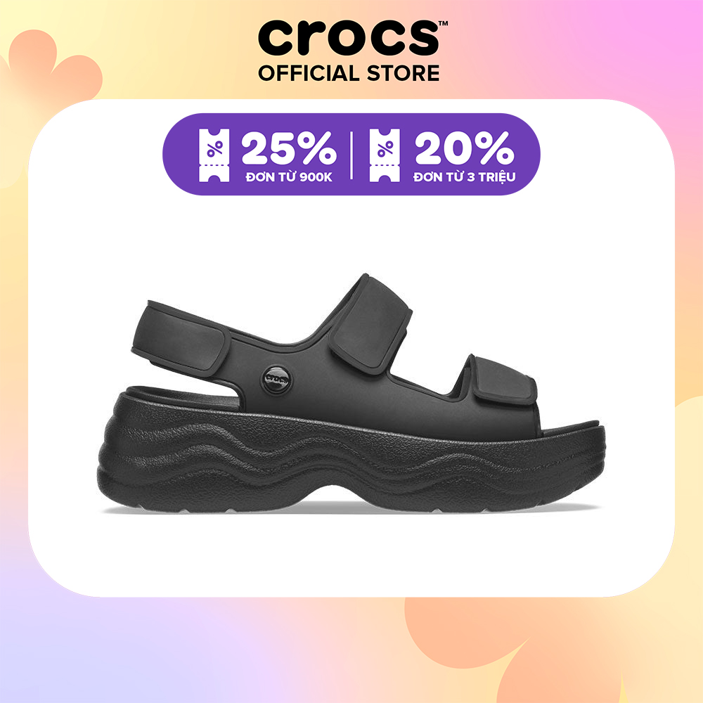 Xăng Đan Nữ Crocs Skyline - Black