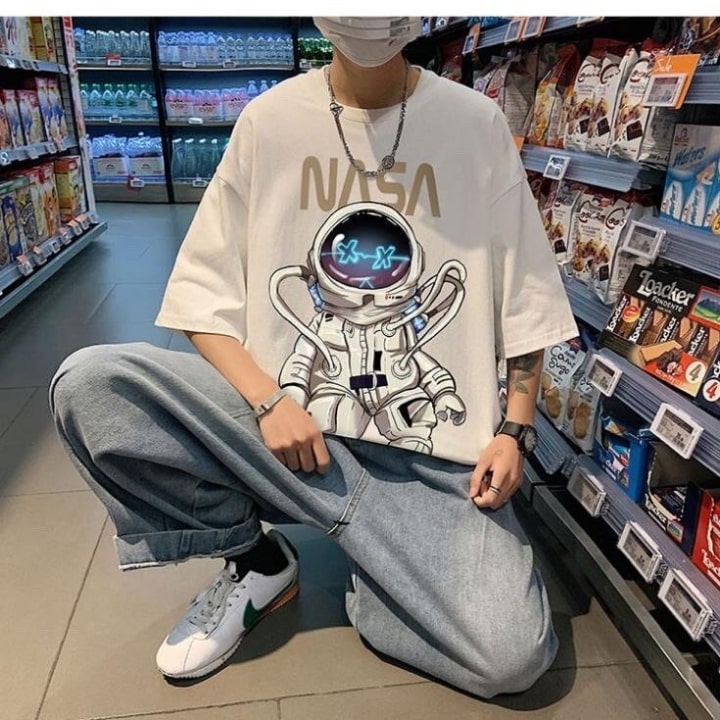 Áo thun unisex nam nữ form rộng tay lỡ phi hành gia nasa phong cách uizzang áo phông store thời trang hàn quốc đẹp chất vải dày dặn thoáng mát kiểu dáng năng động trẻ trung