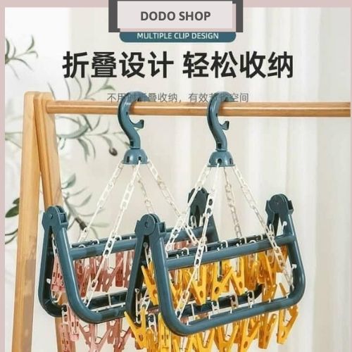Móc phơi quần áo, tất 32 kẹp gấp gọn