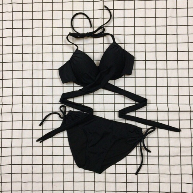 Set bikini chéo eo - quần chip sexy