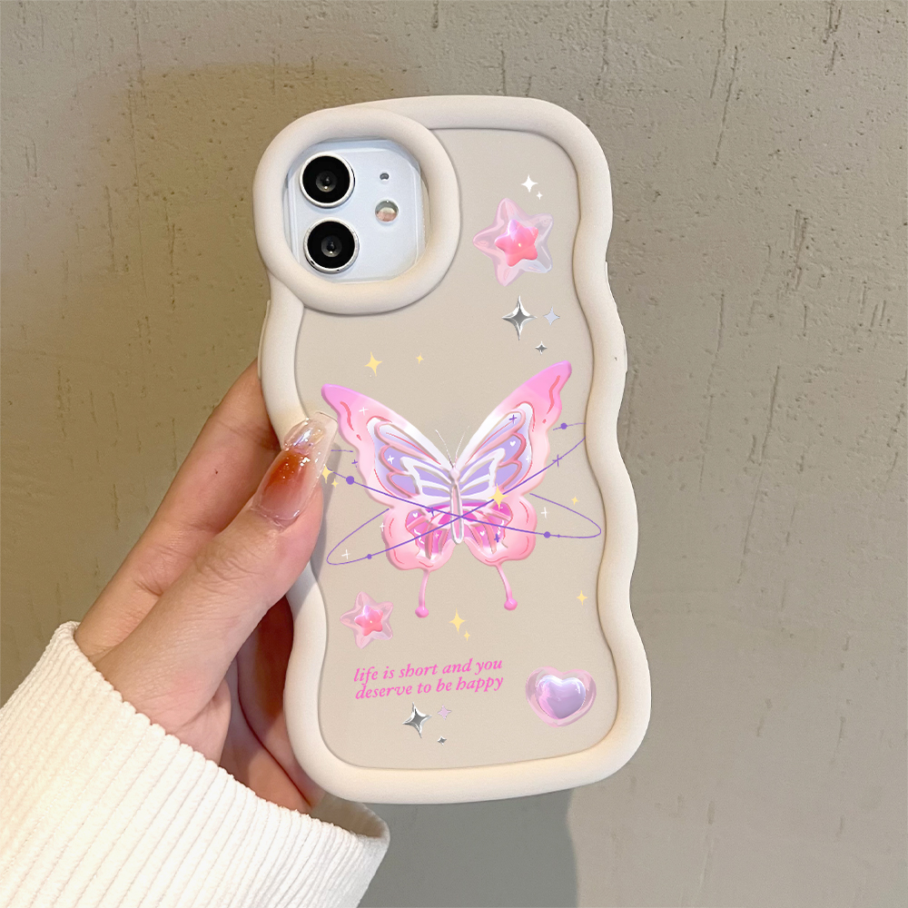 Hontinga%20for%20Redmi%2014C%20Back%20Cover%20Pink%20Butterfly%20Pattern%20Luxury%20Phone%20Cover%20Soft%20Silicone%20Macaron%20Wave%20Mobile%20Case%20-%20Image%205