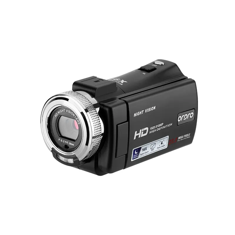 ภาพสินค้าORDRO HDV-V12 HD 1080P 30fps 30MP กล้องวิดีโอ IR Night Vision เครื่องบันทึกวิดีโอกล้องมินิกล้องแบบพกพา DV กล้องวิดีโอ จากร้าน ORDRO Flagship Store บน Lazada ภาพที่ 4
