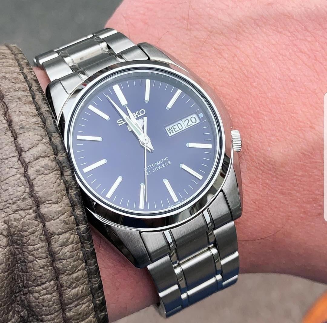 Seiko 5 SNKL43K1 SNKL43K SNKL43 Automatic 21 Jewels Blue Dial Men's Watch |  Lazada Singapore