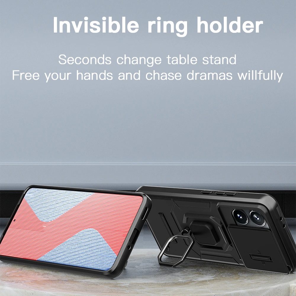 For Xiaomi Poco X6 NEO case Armor Ring Case Cover adsorb Car Holder Shockproof Camera Protection For Xiaomi Poco X6 NEO Back Cover Phone cases. 