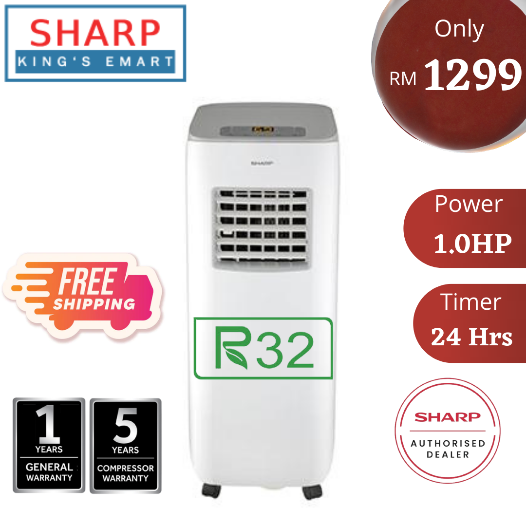 sharp 1.0 hp portable air conditioner cvh10yd