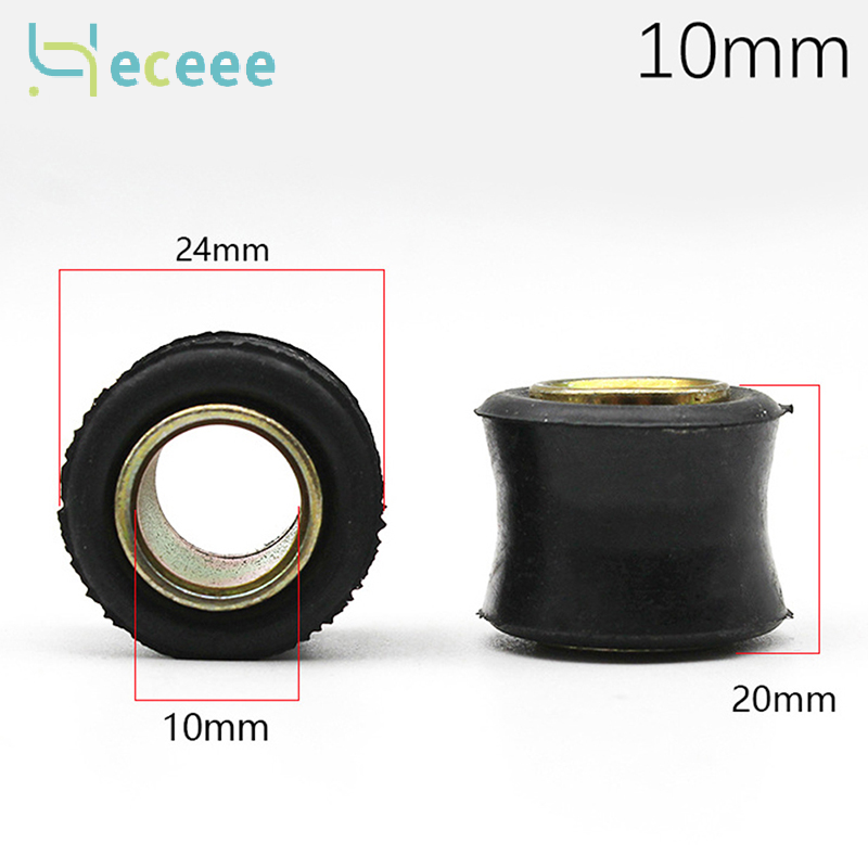 Heceee 2 chiếc ống bọc Giảm xóc sau xe máy thông dụng 10mm 12mm ỐNg Lót Vòng đệm cao su ống lót cố định ống bọc sau xe tay ga