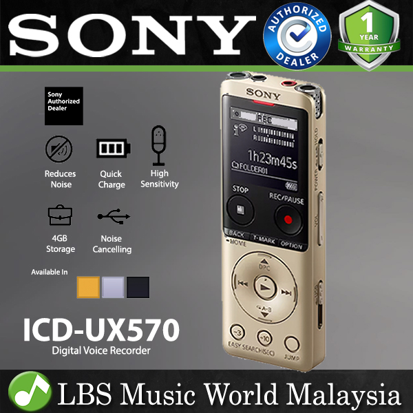 Sony ICD-UX570F Light Weight Voice Recorder with Build in Mic for