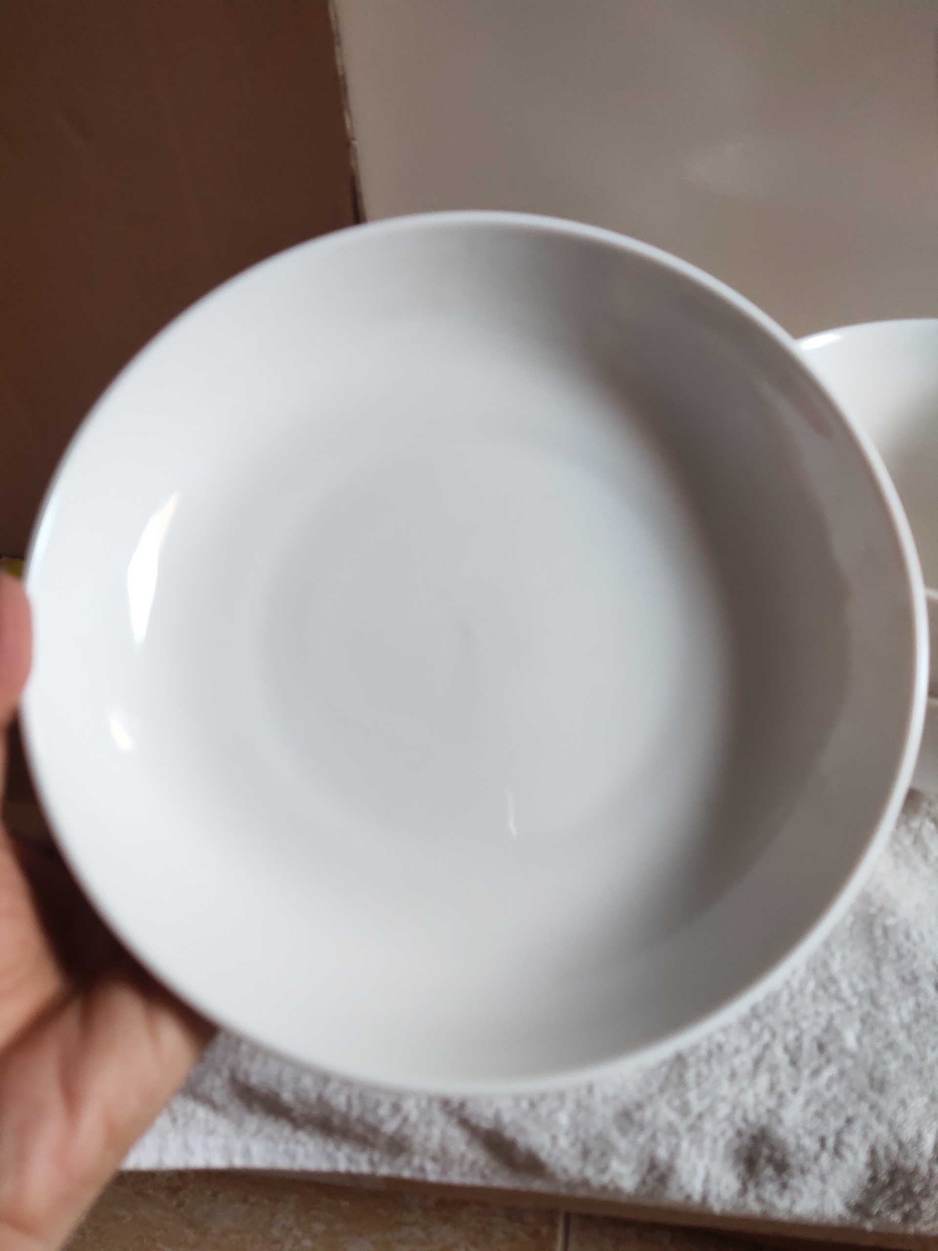 Bộ 6 dĩa sứ trắng cao cấp, kích thước 20cm