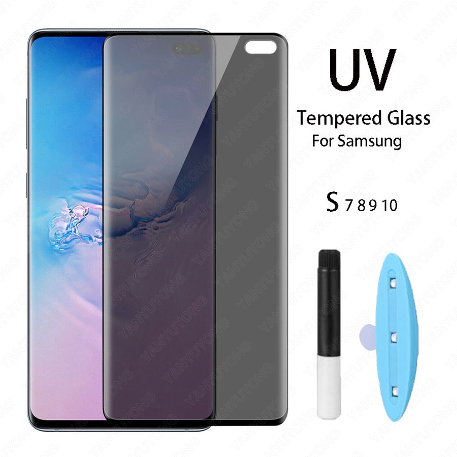 Kính Cường Lực Chất Lỏng Chống Tia Cực Tím Cong 3D Cho Samsung Galaxy Note 8 9 10 20 9 8 Plus S22 S21 S10 S9 S20 Bảo Vệ Màn Hình Siêu Bền