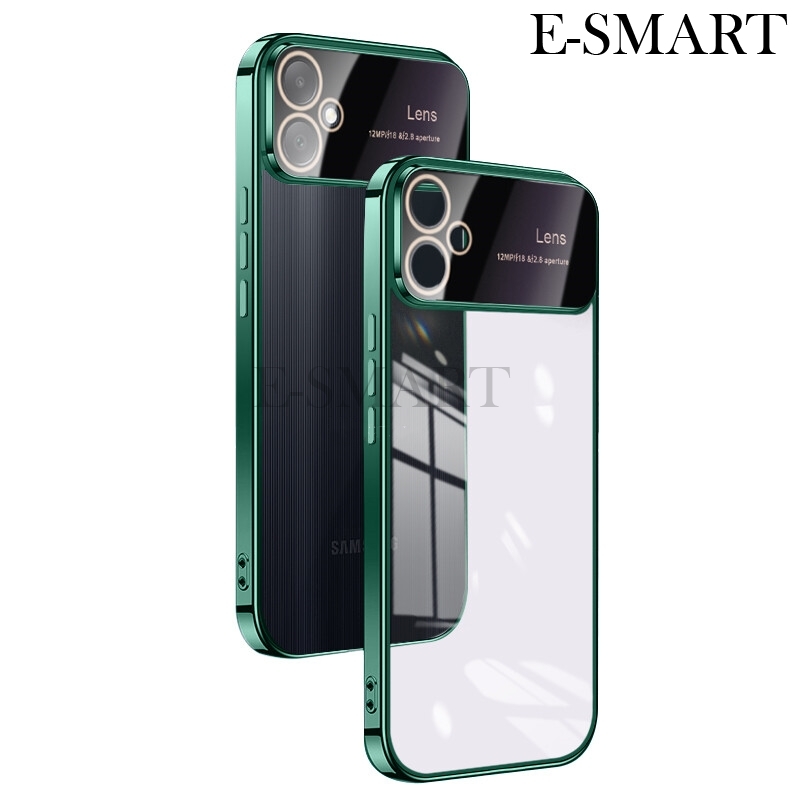 Phone Cases For Samsung Galaxy A05 Back Case Large Window View Soft TPU Electroplated Shell Anti-collision + Lens Protective Film for Samsung Galaxy A05 Phone Casing