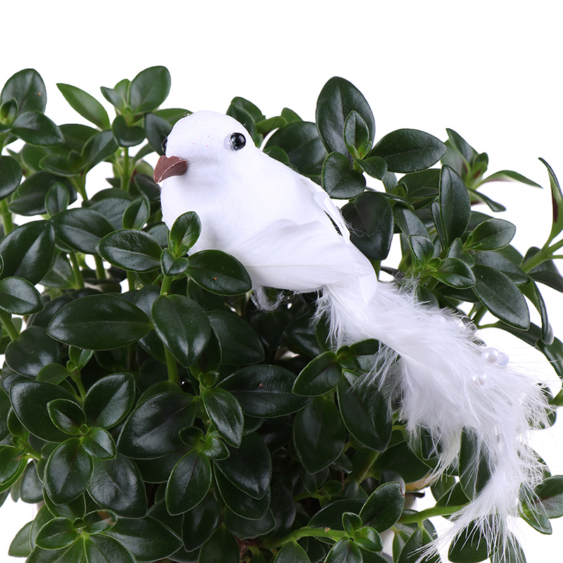 [FU💖] 1Pcs Birds Simulation Artificial Feather Doves Feather Park Mall Ornament