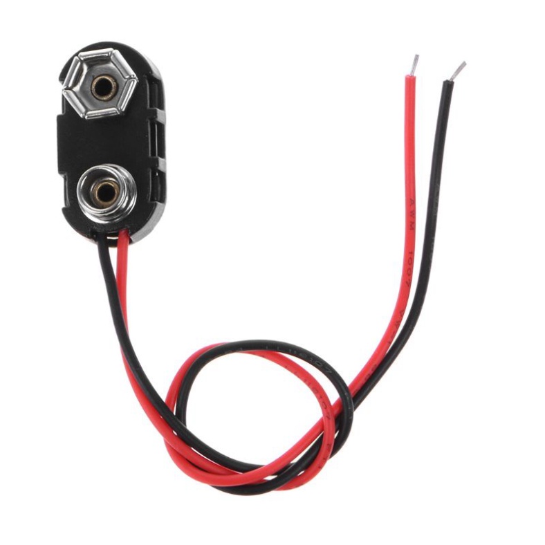 Đầu Kẹp Nối Pin PP3 9V 150mm Màu Đen Đỏ