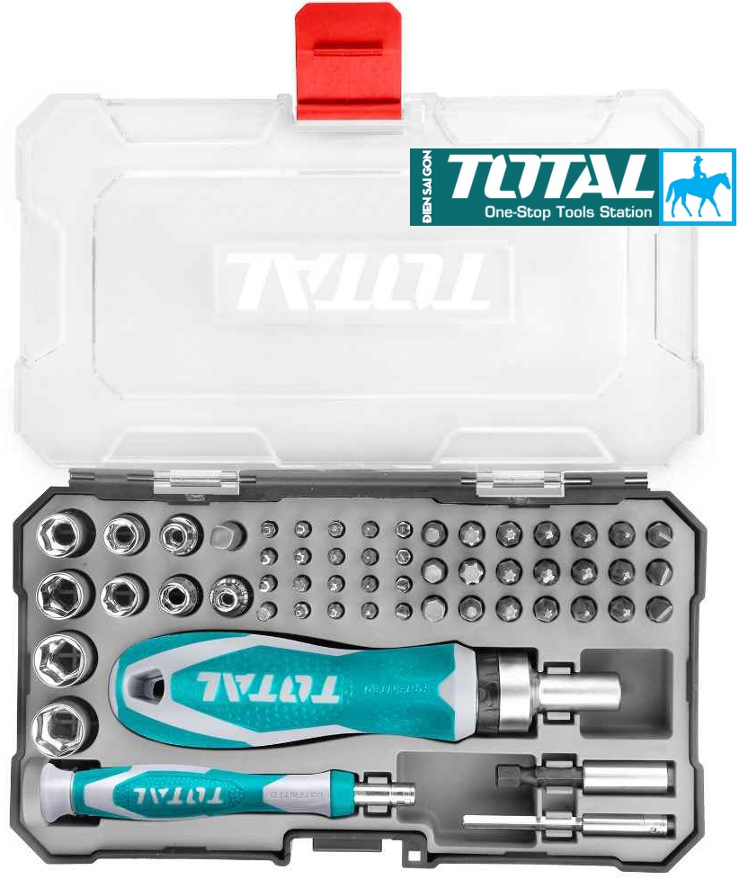 Bộ 55 đầu tuốc nơ vít đa năng Total TACSD30556