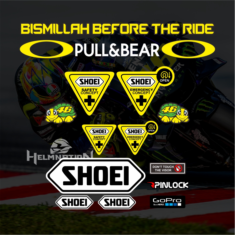 Paket Stiker Visor Helm Shoei