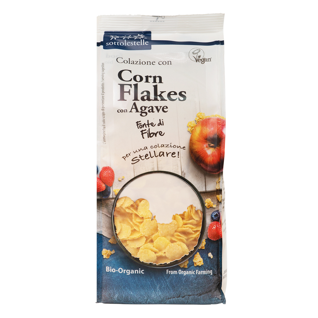 [Hoàn Tiền 15%]Ngũ cốc hữu cơ bắp ngô cán dẹp Sottolestelle Organic Corn Flakes 250g