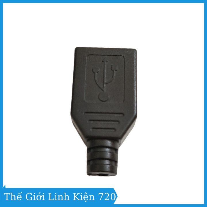 Đầu Jack cổng USB A cái 4P kèm vỏ
