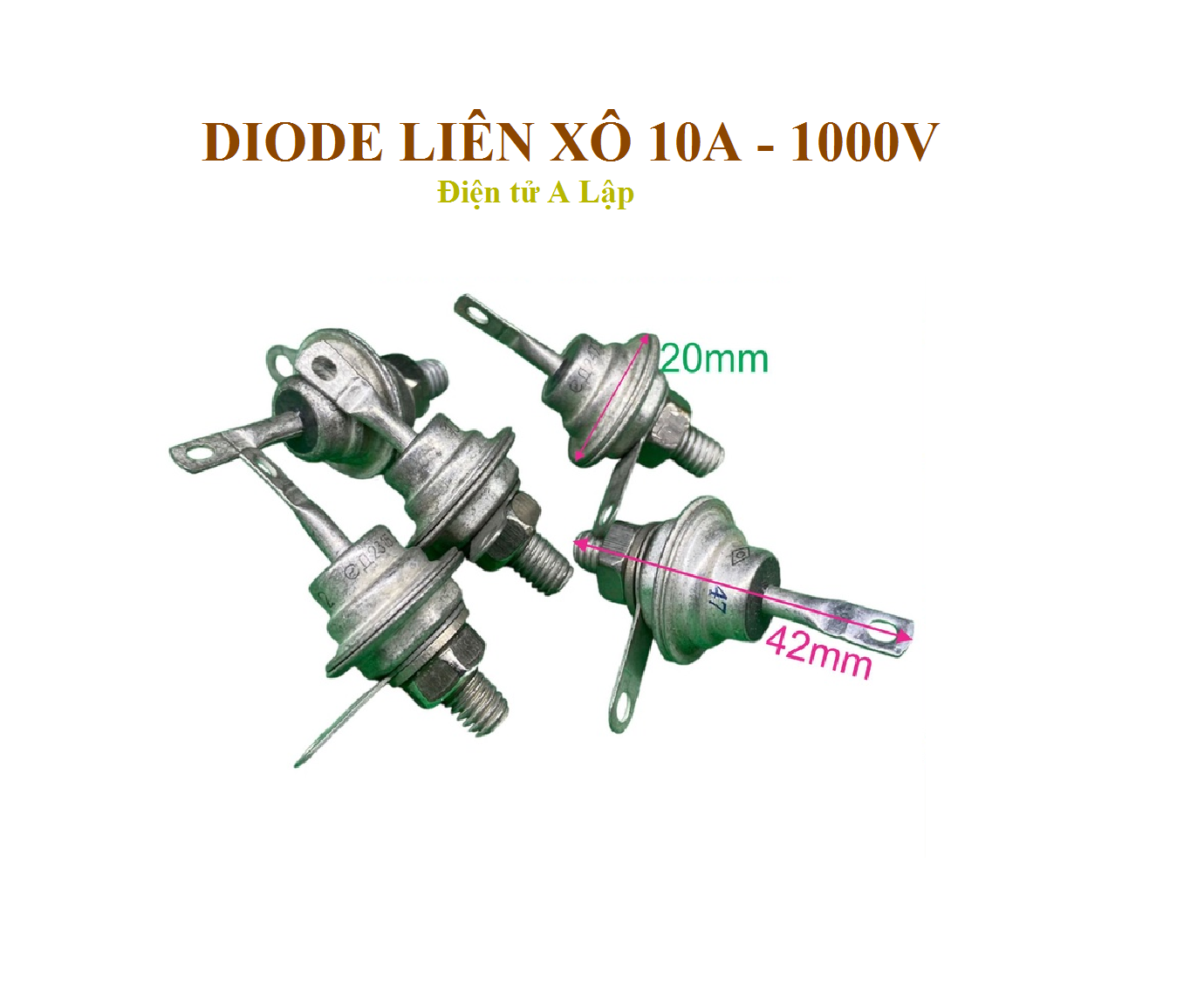 Diode liên xô 10a - 1000v, điot nga 10a - 1000v, giá 1 con - điện tử a lập