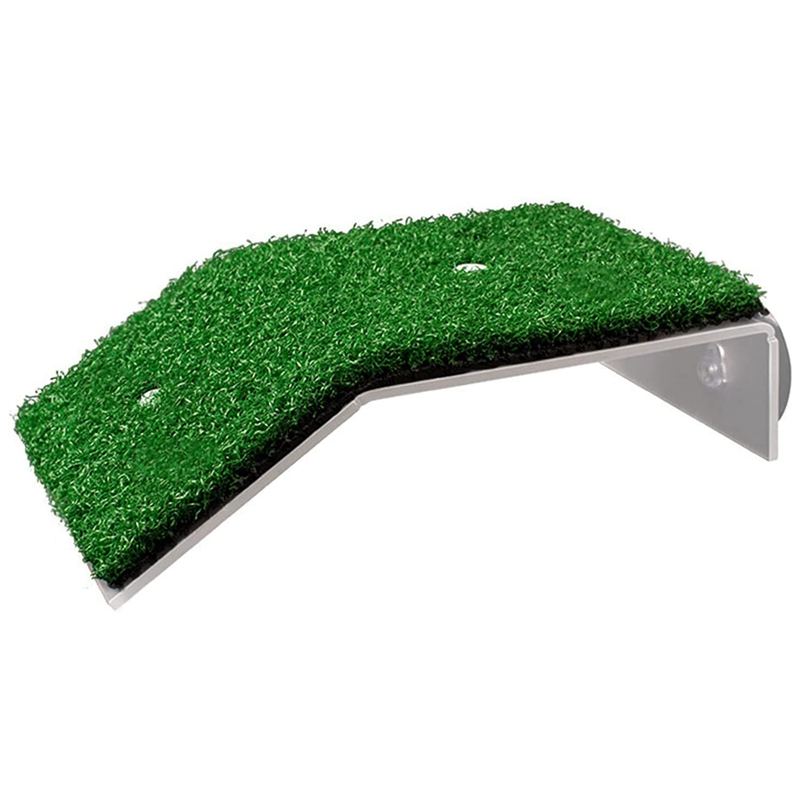 Lawn Turtle Basking Platform Turtle Resting Basking Platform, Simulation Grass Turtle Ramp for Turtle Tank, Reptile