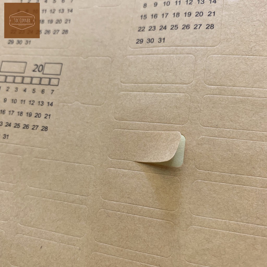 Bảng sticker Lịch tháng