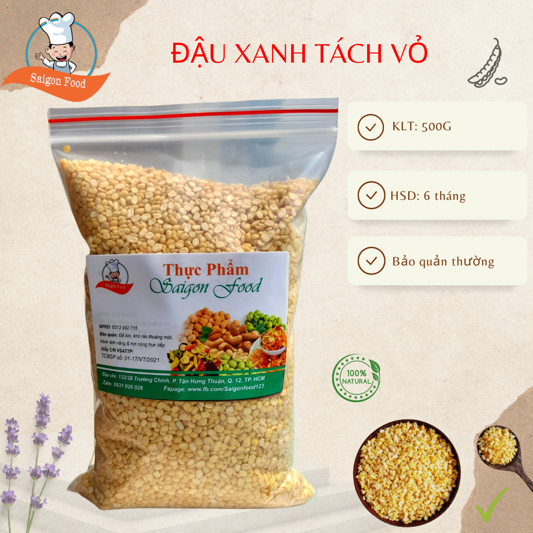 Đậu xanh bóc vỏ 1kg