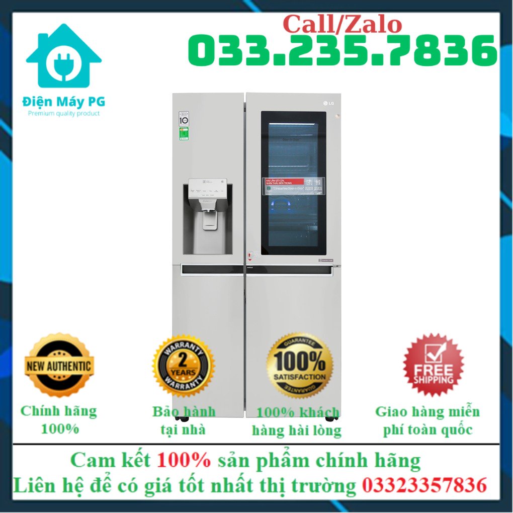 Tủ lạnh LG Inverter InstaView Door-in-Door 601 lít GR-X247JS giá tốt, có  trả góp