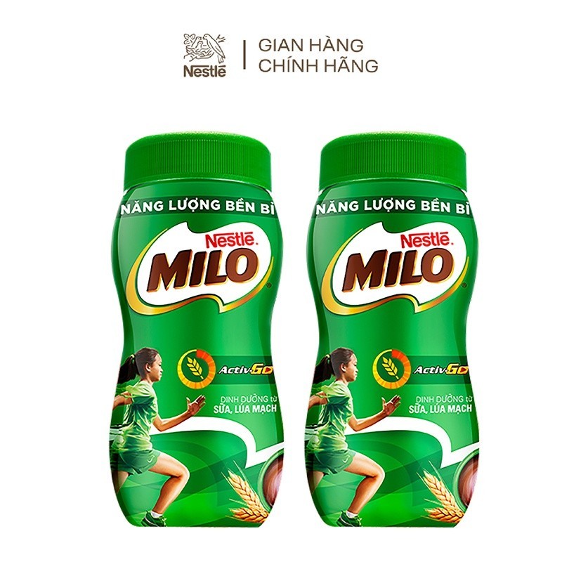 Combo 2 Hủ Thức Uống Lúa Mạch Milo Nguyên Chất - 400g x 2 Hủ