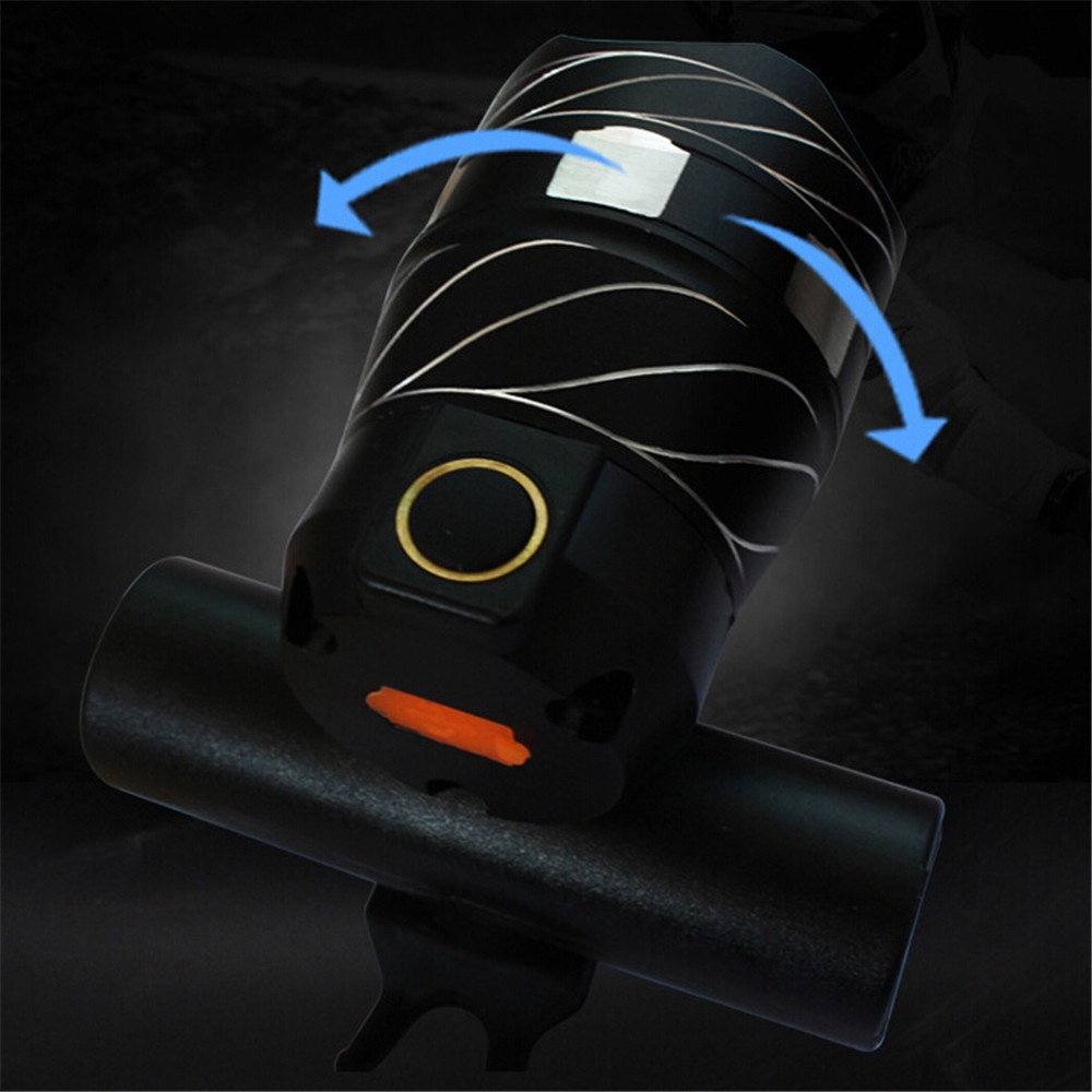 LED Cycling Bike Bicycle Head Light Flashlight With 3 Modes Torch USB