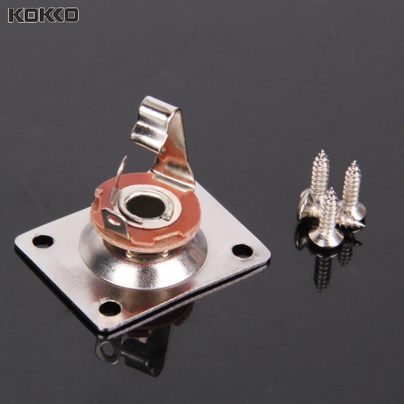 KOKKO Square Guitar Jack Plate 1/4 Output Input Jack Socket Assembly Epiphone TL Electric Guitar Parts & Accessories