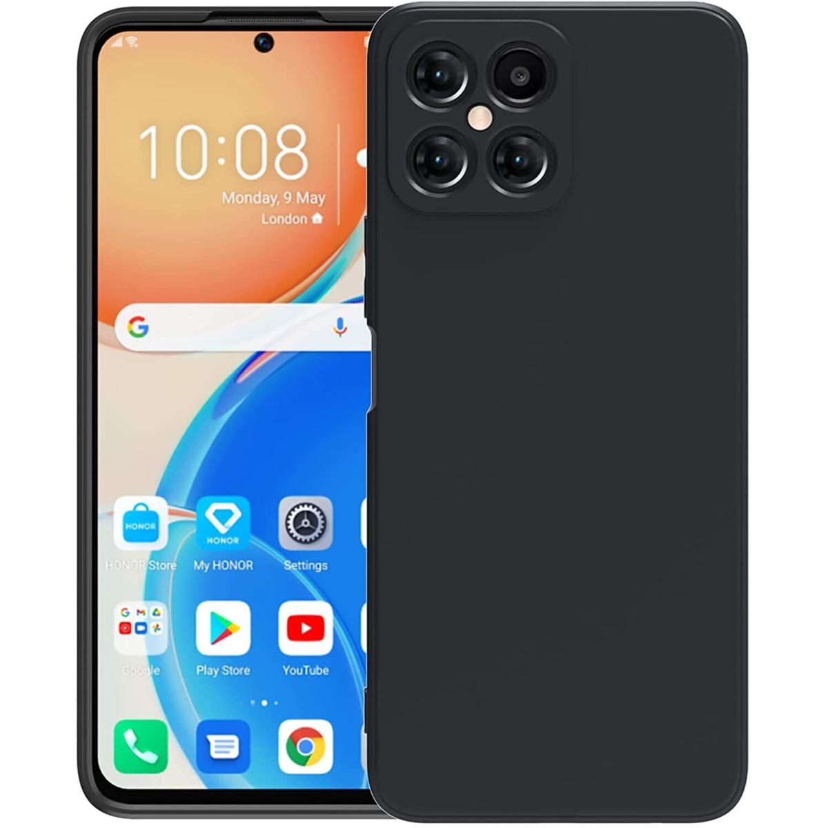 For Honor X8 4g, X30i, X8 5g, X6 Cases Luxury Liquid Silicone Shockproof Camera Protective Durable And Reliable Honor X8 Phone Back Covers Black Blue