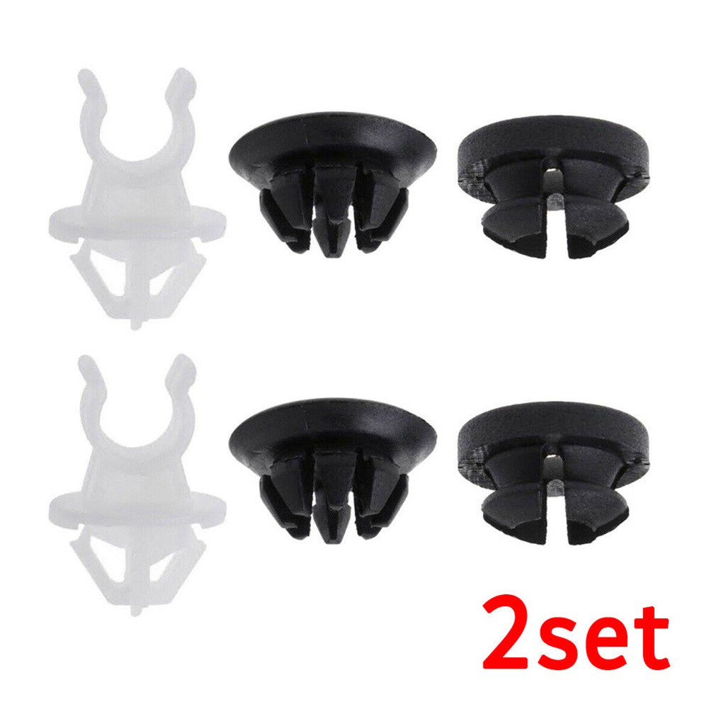 Practical Quality Durable Clip 6 Pcs Accessories Black+White Hood Plastic