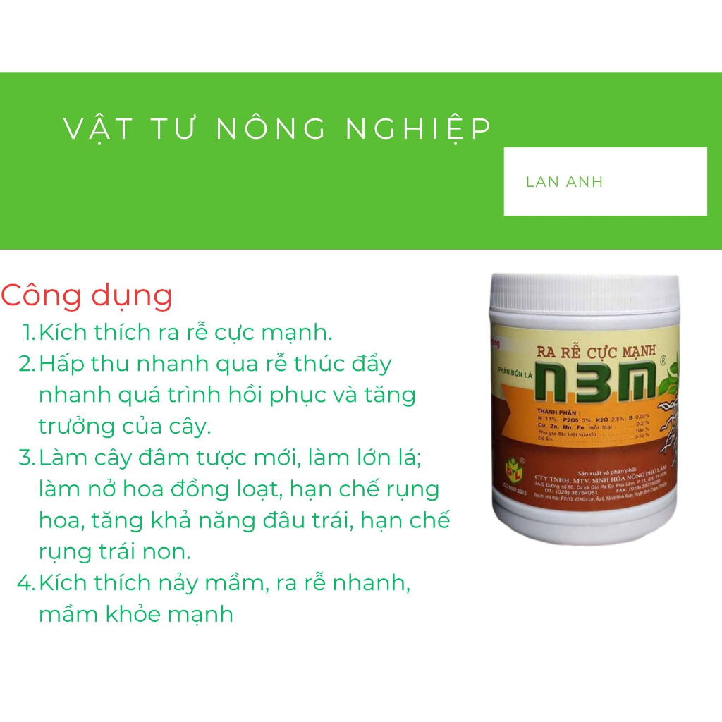 Thuốc Kích Thích Ra Rễ Cực Mạnh N3M