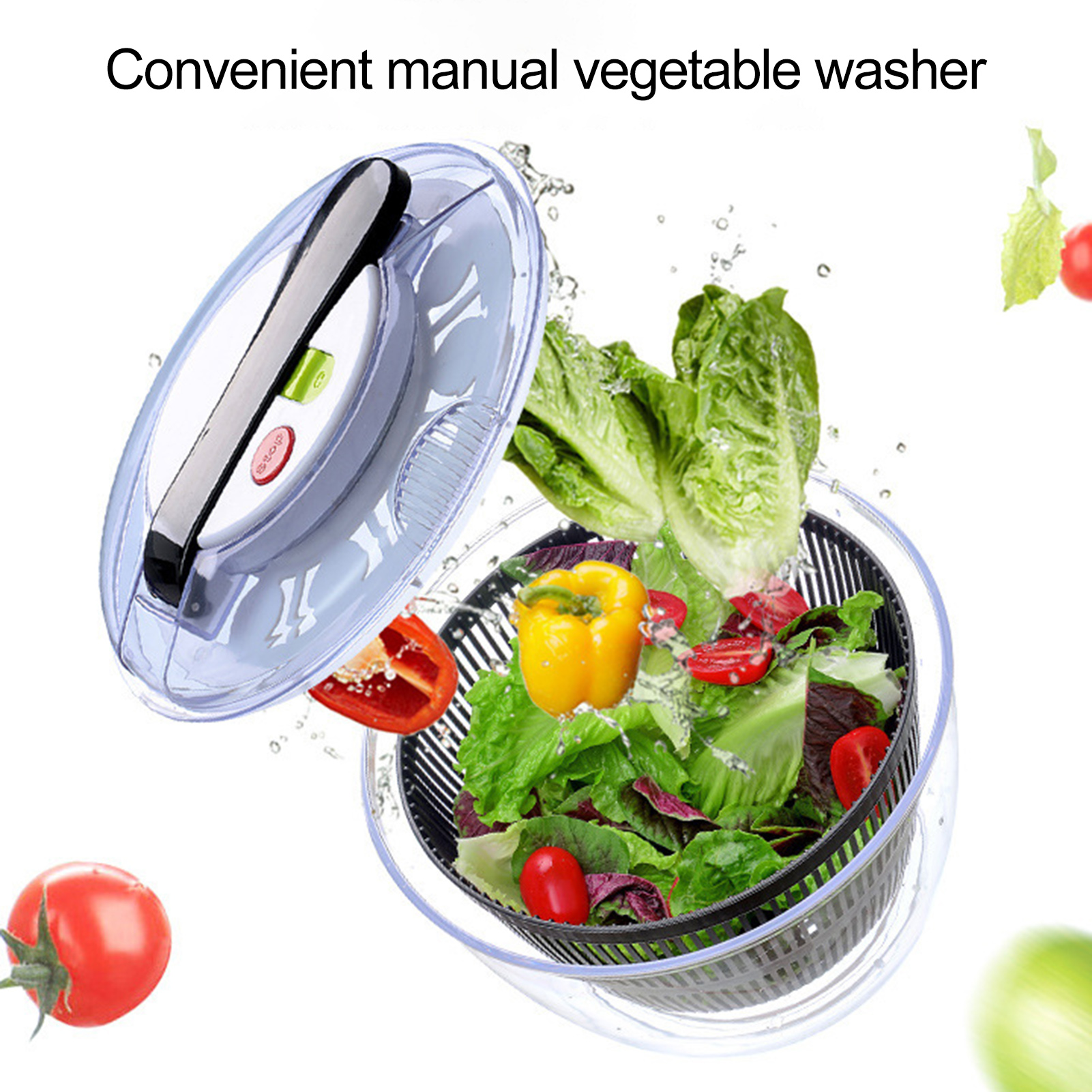 muduan Easy-to-use Fruit and Vegetable Dryer Efficient 5l Vegetable Dehydrator Salad Spinner Perfect for Homes Large Capacity Convenient Fruit Washer Ideal for Home Kitchen