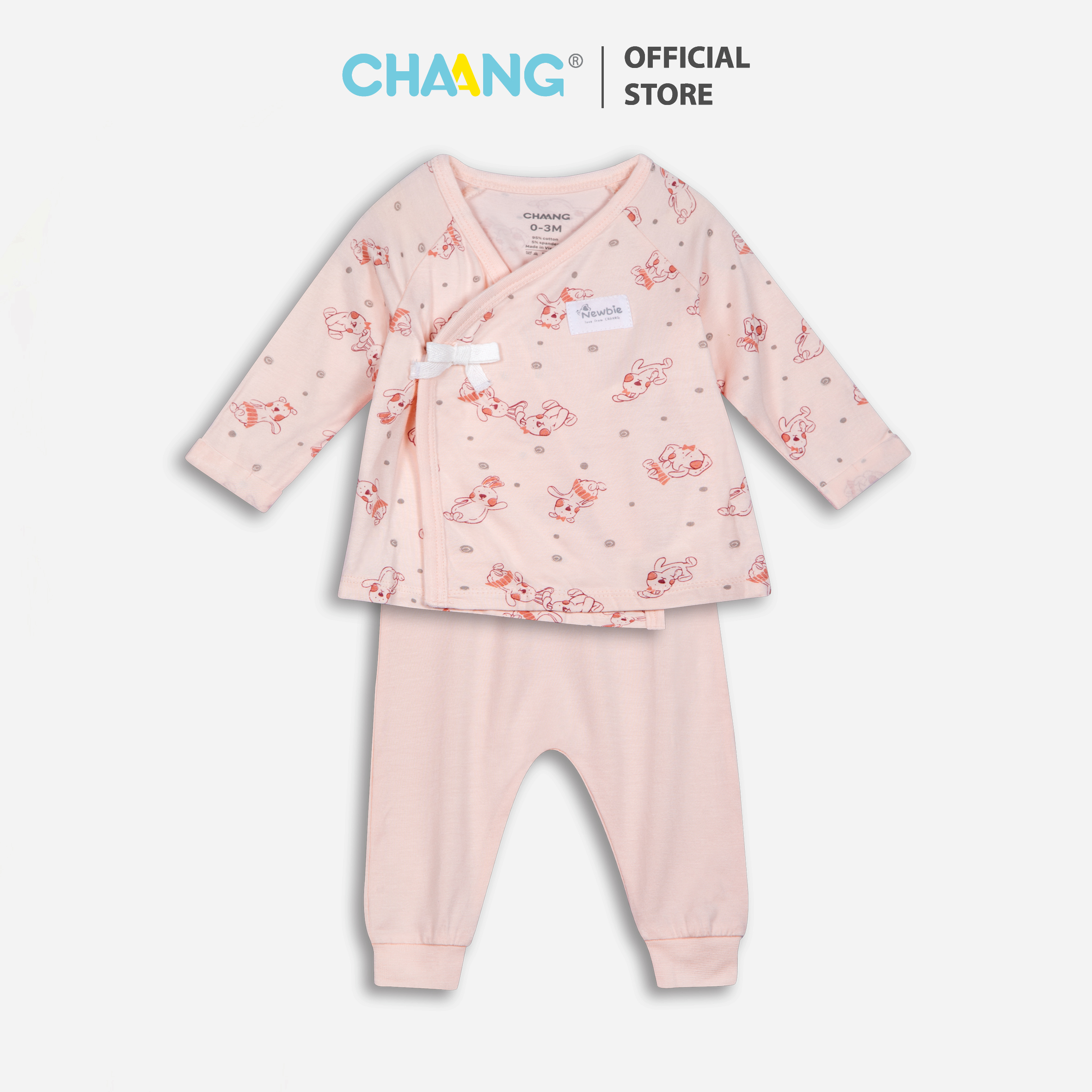 [CHAANG] Bộ Dài Cúc Chéo Active Thỏ Bông Chaang