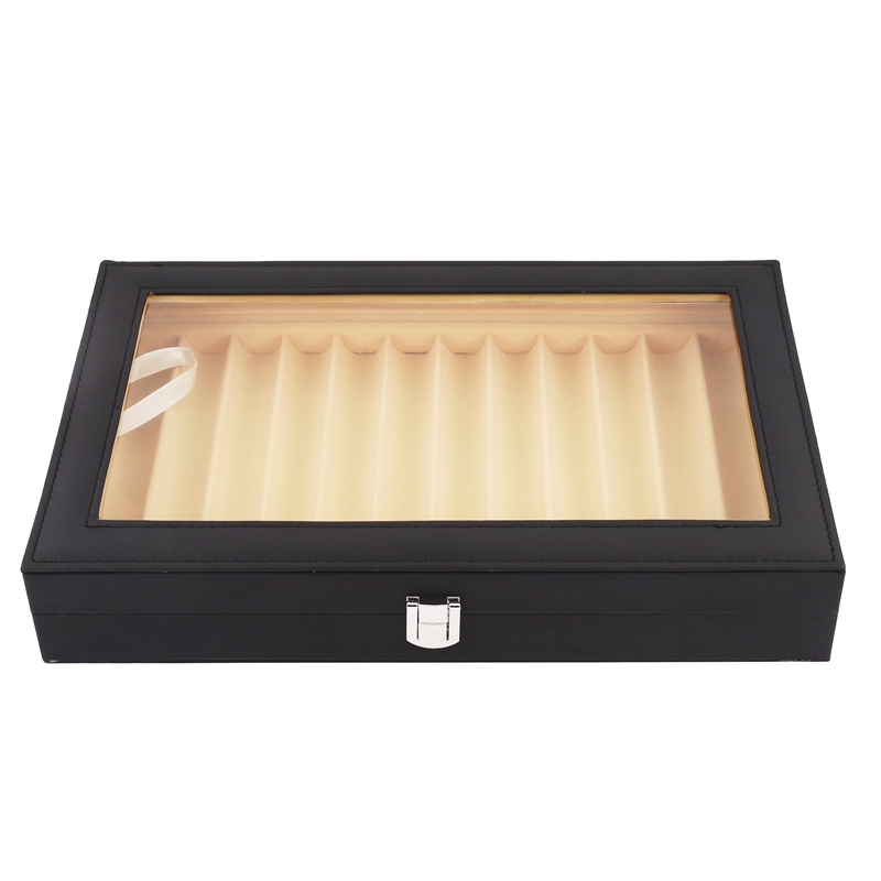 12 Pen Box Leather Pen Display Box PU Pen Storage Box Leather Pencil Case Storage Box