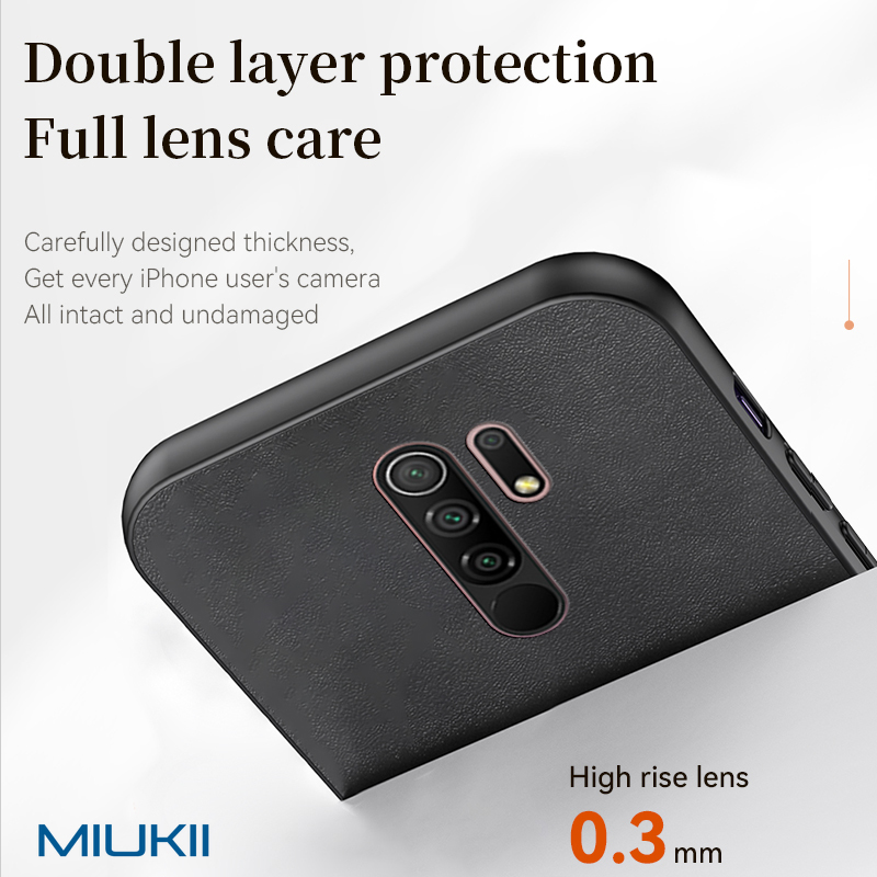 Case Redmi 9 Soft Phone Case Authentic Camera Protection Luxury Leather Cover Sheep Bark Casing For Xiaomi Redmi9 M2004J19G M2004J19C