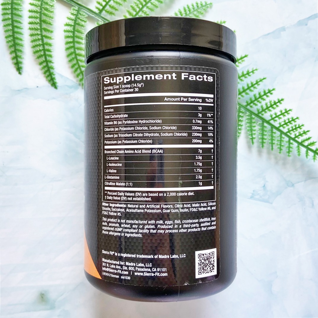 บีซีเอเอ & อิเล็กโทรไลต์ แบบผง BCAA & Electrolytes 435 g Sierra Fit