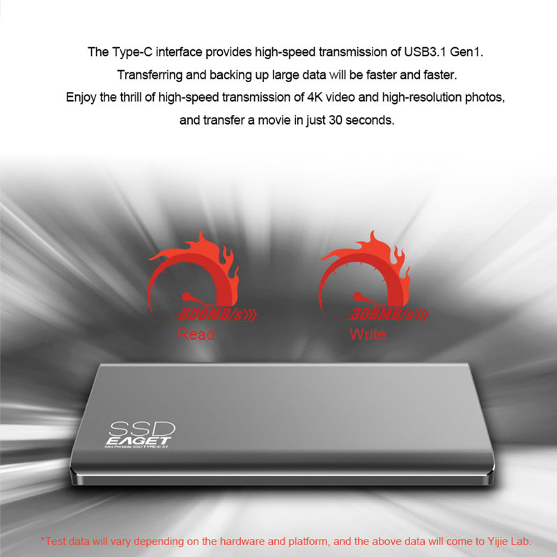 EAGET M1 High Speed Portable Ssd Sata m2 128GB 256GB 512GB 1TB External Ssd Hard Disk For Computer Notebook Samsung Hp Laptop.