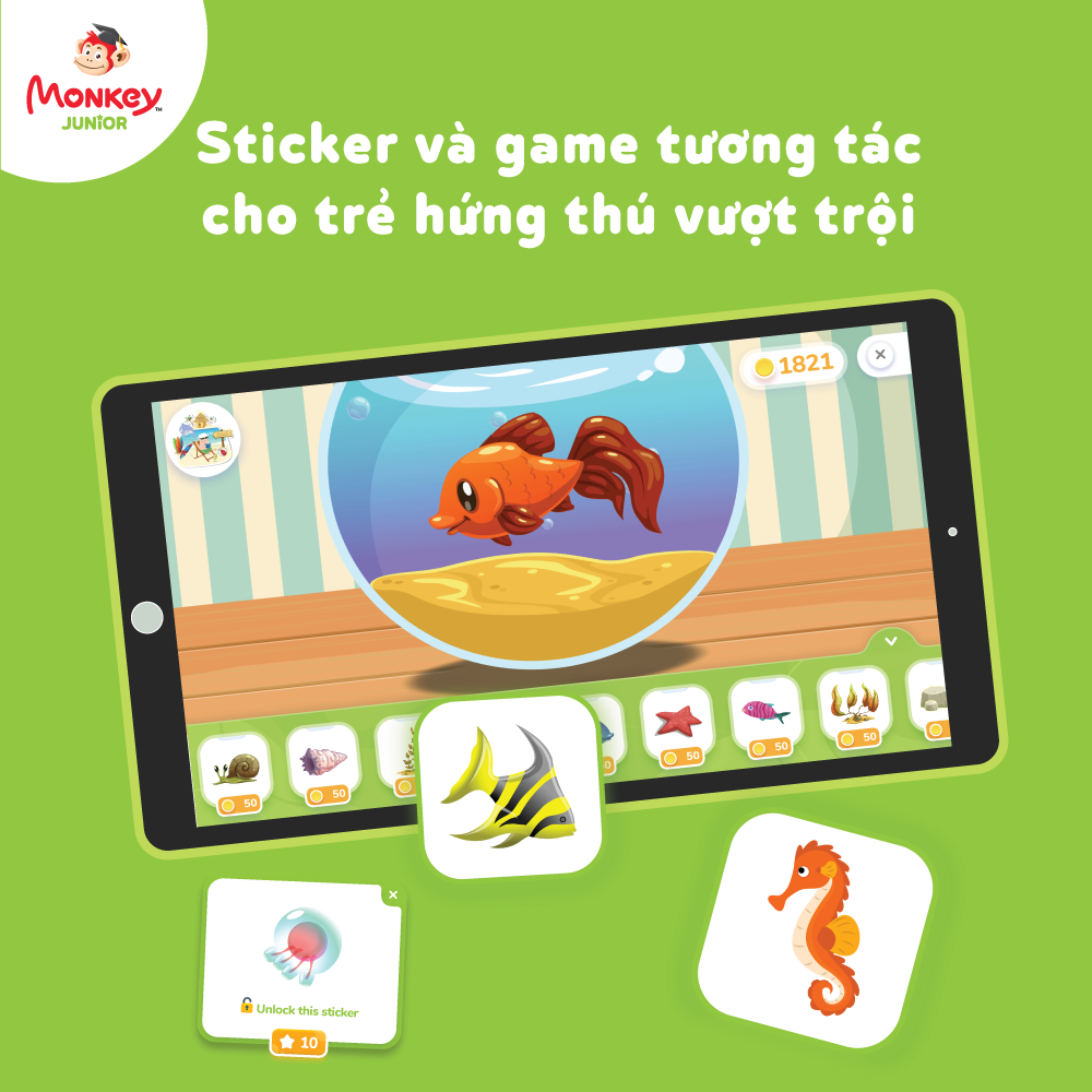 Ngoại ngữ cho trẻ em Monkey junior 1 năm