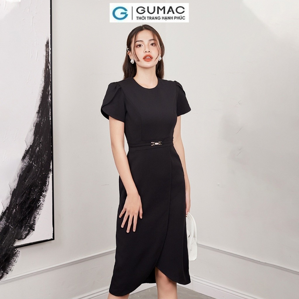 [4.4 - 6.4 |Voucher 10-12%] Đầm tulip cổ tròn thời trang GUMAC DD12048