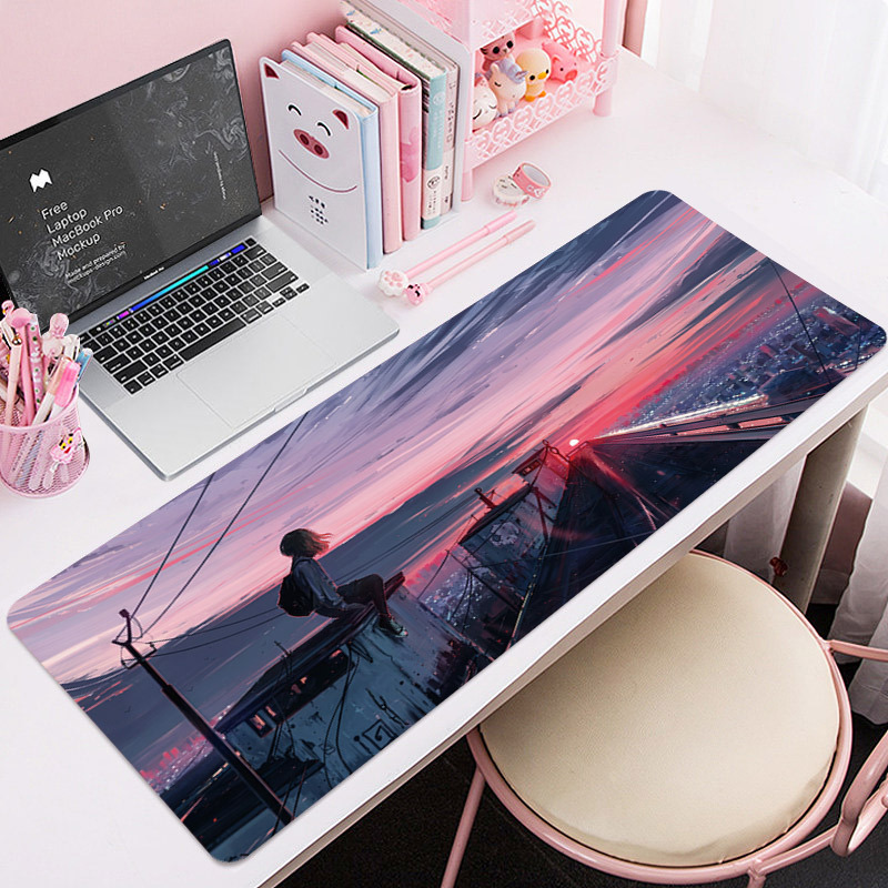 ACG Anime Mouse Pad E-sports Internet Celebrity IP Super Large Computer Desk Mat Keyboard Pad Office Desk Pad to Diagram Customization.