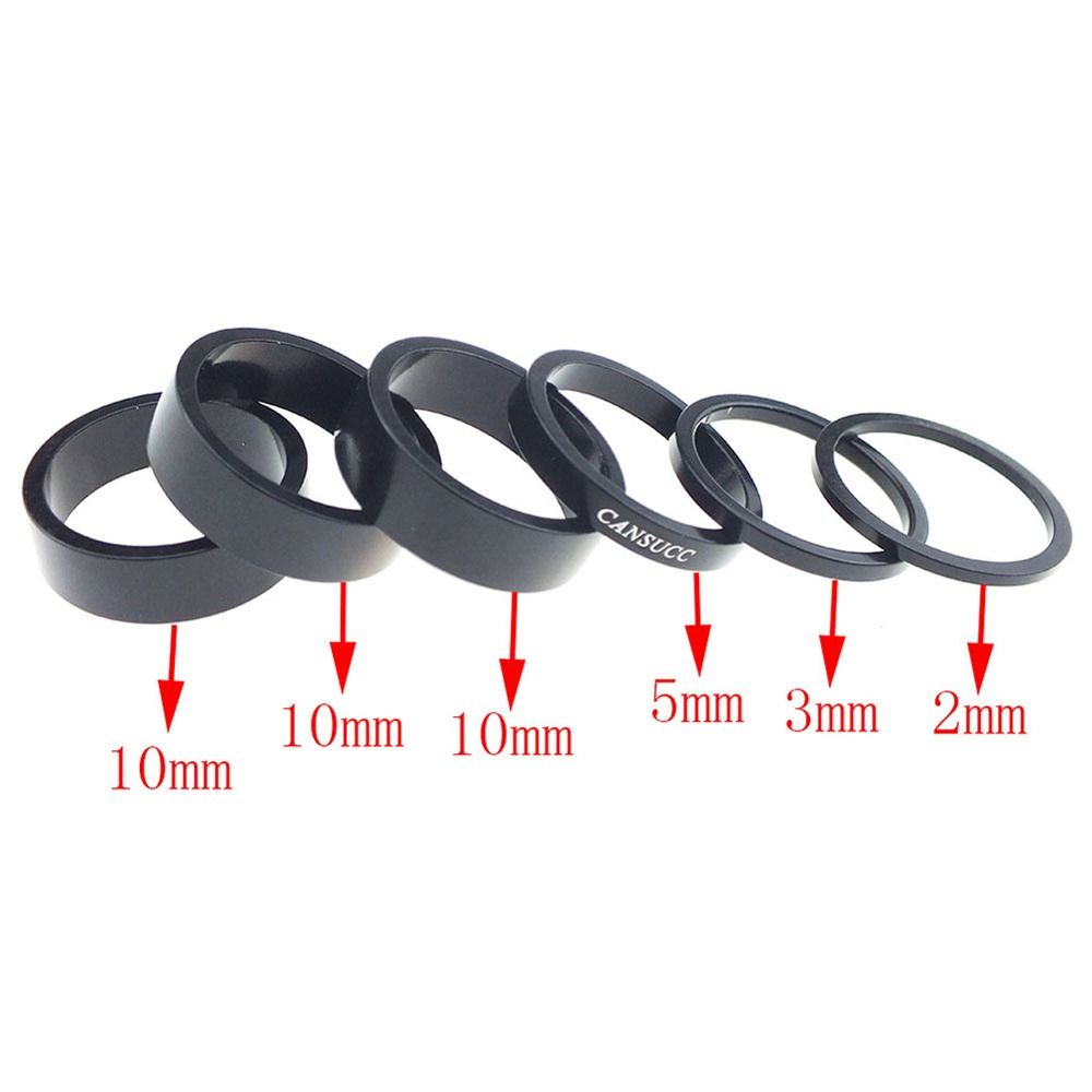 QSV8E Aluminum Alloy Cycling Front Fork Washer Stem Spacers Headset Riser Handlebar Spacers Stem Ring Gasket Set Bicycle Front Fork Washer Headset Spacer Bike Headset Washer